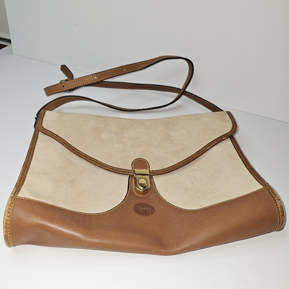 VTG Harness Elegant Tan and Cream Shoulder Bag - Picture 16 of 16